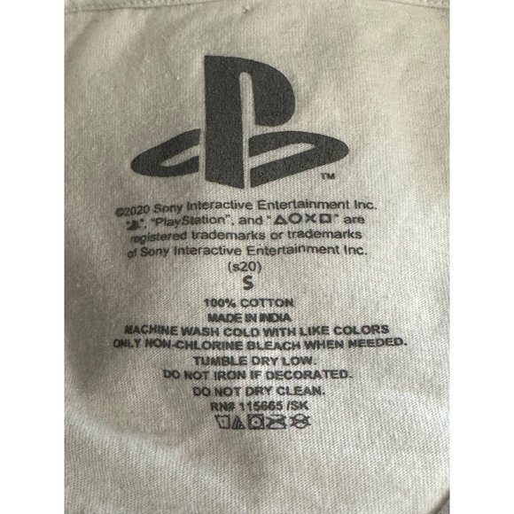 Sony PlayStation size S 100% cotton white long sleeve t-shirt FLAW - Picture 4 of 5